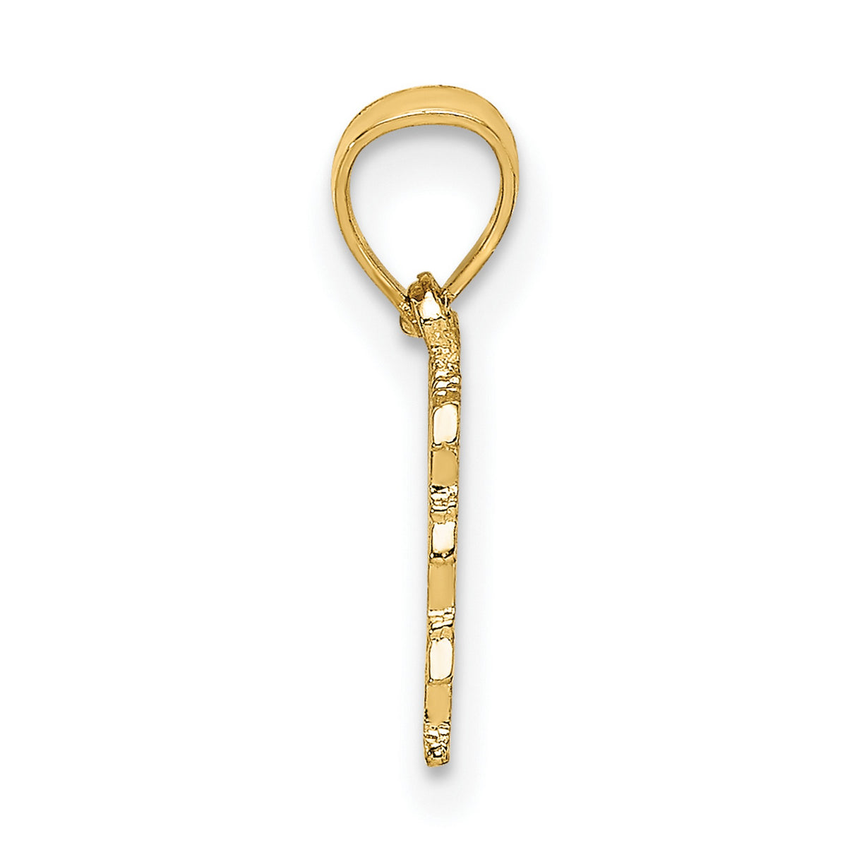10k Yellow Gold Pendant with Bold I WANT I WANT I WANT Text, Modern Statement Jewelry