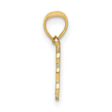 10k Yellow Gold Pendant with Bold I WANT I WANT I WANT Text, Modern Statement Jewelry