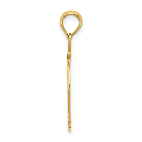 10k Yellow Gold Firefighter Auxiliary Pendant with Maltese Cross and FD Ladies Aux Engraving