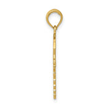 10k Yellow Gold Nurse Pendant with Caduceus Symbol and Nurse Cap Cutout Cross