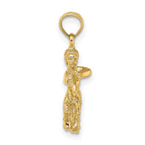 3-D Centaur Archer Sagittarius Zodiac Sign Charm Pendant in Real 10k Yellow Gold