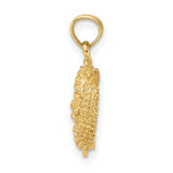 3-D Pisces Fish Zodiac Sign Charm Pendant in Real 10k Yellow Gold