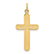 Cross Charm Pendant in Real 10k Yellow Gold