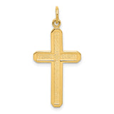 Cross Charm Pendant in Real 10k Yellow Gold