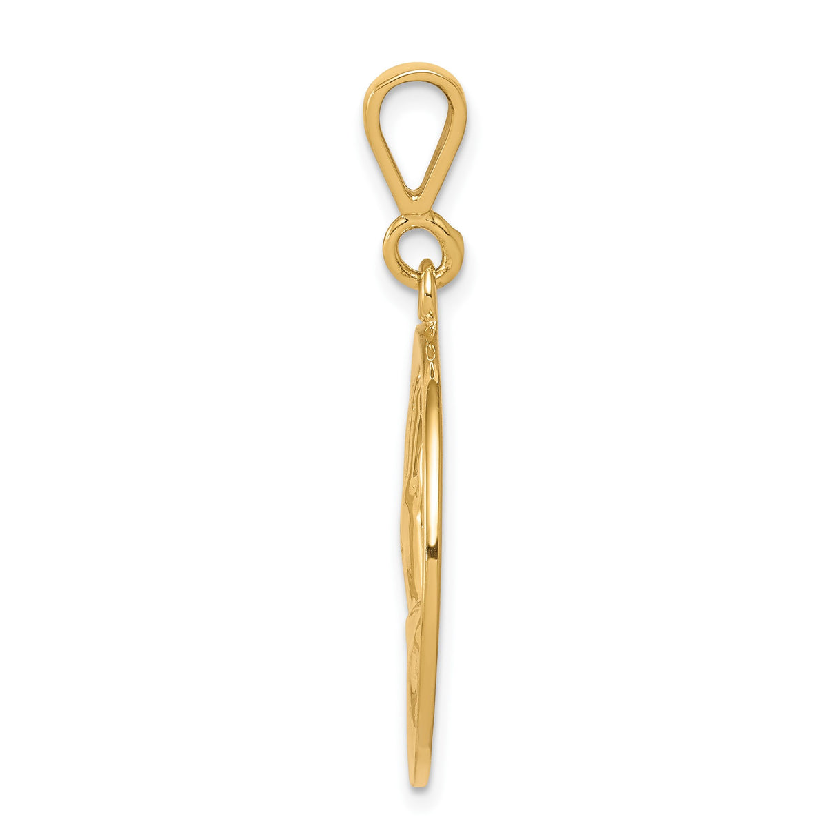 10k Yellow Gold Praying Hands Pendant, Religious Christian Charm for Men or Women