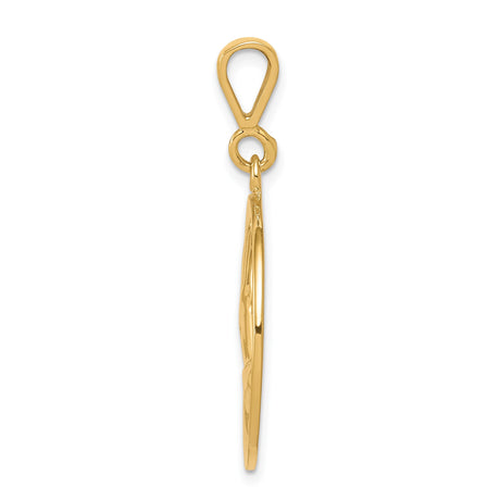 10k Yellow Gold Praying Hands Pendant, Religious Christian Charm for Men or Women
