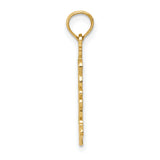 10k Yellow Gold Palm Tree Pendant with Tropical Beach and Island Design