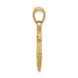 10k Yellow Gold Anchor Pendant, Nautical Symbol of Hope, Strength, and Stability