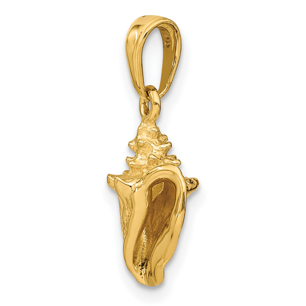 10k Yellow Gold Sacred Heart Pendant, Flaming Heart Wrapped in Thorns, Catholic Religious Jewelry