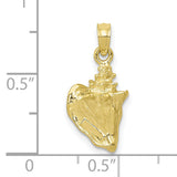 10k Yellow Gold Sacred Heart Pendant, Flaming Heart Wrapped in Thorns, Catholic Religious Jewelry