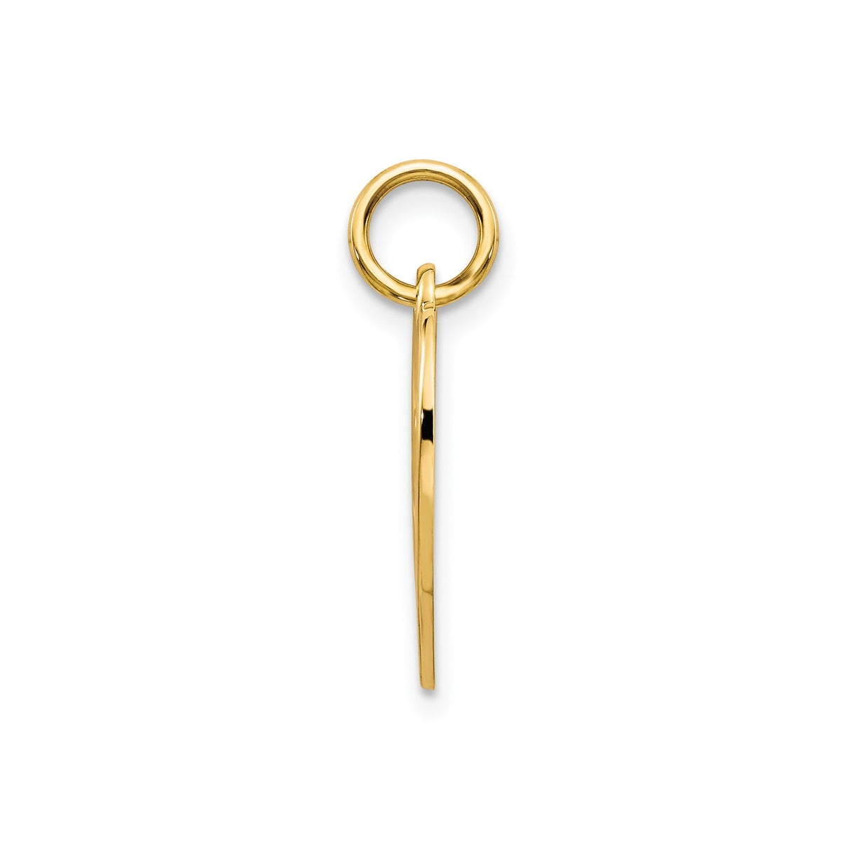 10k Yellow Gold Heart Sweet 16 Pendant, Cutout Milestone Charm for Teen Girls