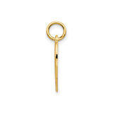 10k Yellow Gold Heart Sweet 16 Pendant, Cutout Milestone Charm for Teen Girls
