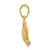 10k Yellow Gold Crab Pendant, Cancer Zodiac Sign Astrology Charm, Nautical Jewelry for Women or Unisex
