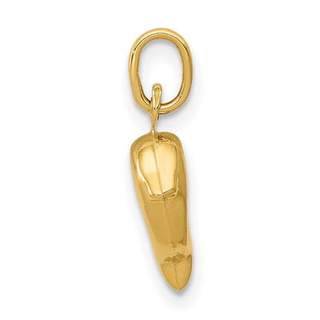 10k Yellow Gold Dolphin Pendant, Open Design Ocean Theme Charm, Nature-Inspired Unisex Jewelry