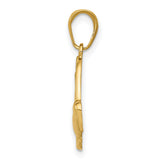 10k Yellow Gold Hummingbird Pendant with Open Wings, Symbol of Joy and Freedom for Women