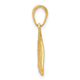 10k Yellow Gold Eagle Head Pendant, Bald Eagle Patriotic Wildlife Charm for Men or Unisex Wear
