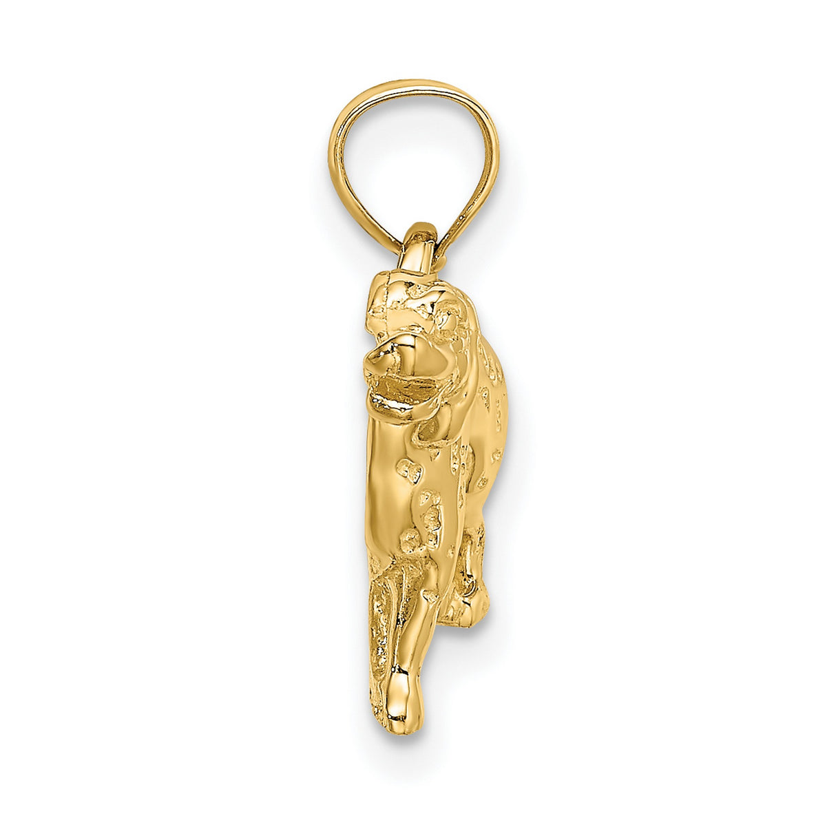 10k Yellow Gold Retriever Pendant, Detailed Dog Charm, Unisex Animal Jewelry Keepsake