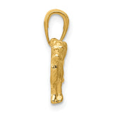 10k Yellow Gold Dog Pendant with Detailed Retriever or Spaniel Design