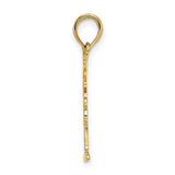 10k Yellow Gold Gymnast Pendant Featuring Handstand on Balance Beam Design