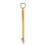 10k Yellow Gold Golf Club Pendant with Club and Ball Design, Unisex Sports Charm