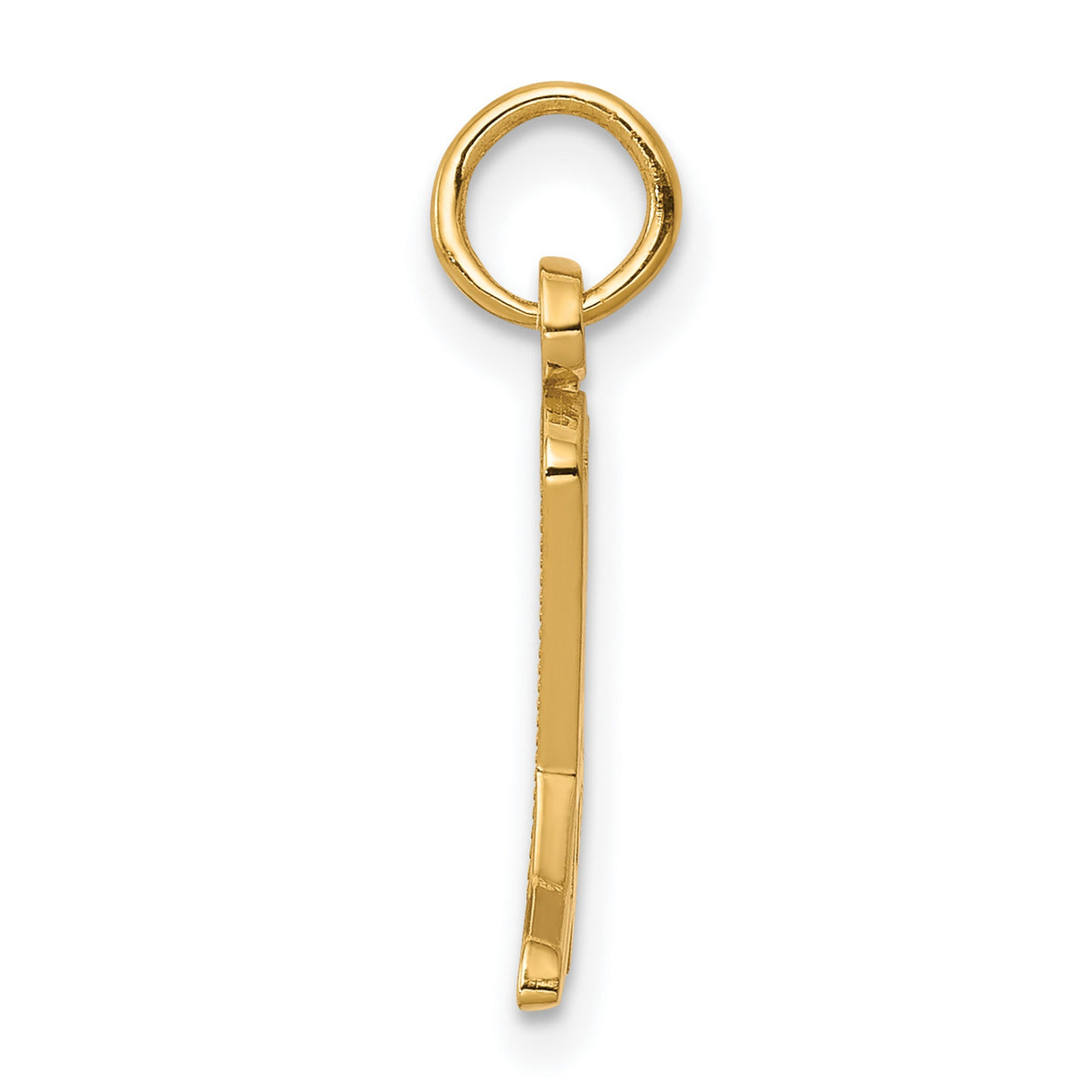 Solid Flat Back Cowboy Boot With Spur Charm Pendant in Real 10k Yellow Gold