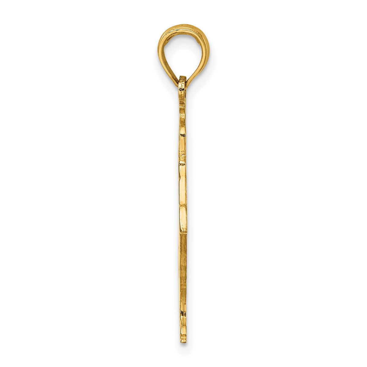 10k Yellow Gold Ice Skater Pendant, Figure Skating Charm in Skating Pose for Women
