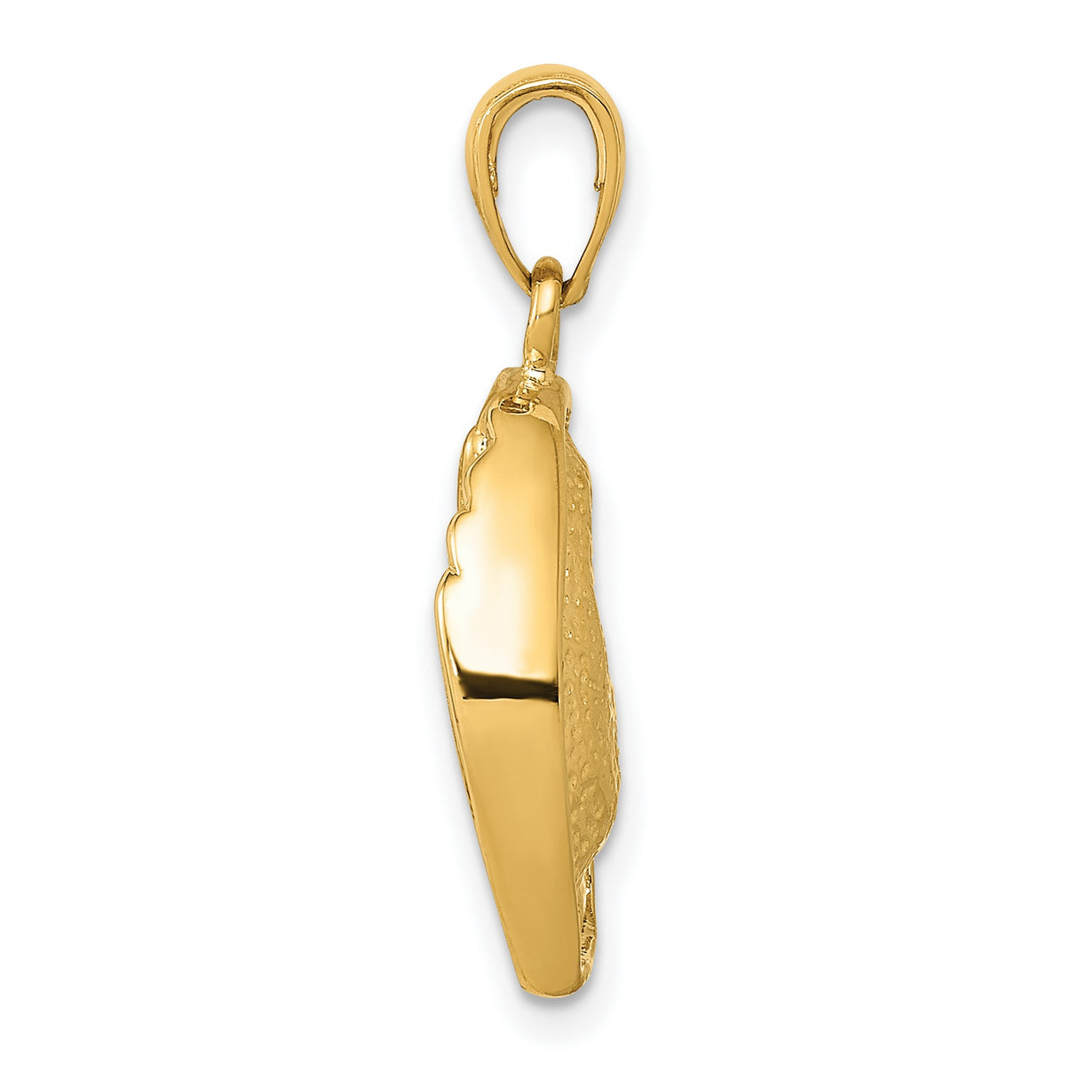 10k Yellow Gold Baseball Glove Pendant with Raised Ball Detail, Sports Charm for Men or Unisex