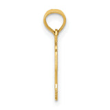10k Yellow Gold Basketball Pendant with Hoop Net Design, Sports Charm for Men or Women