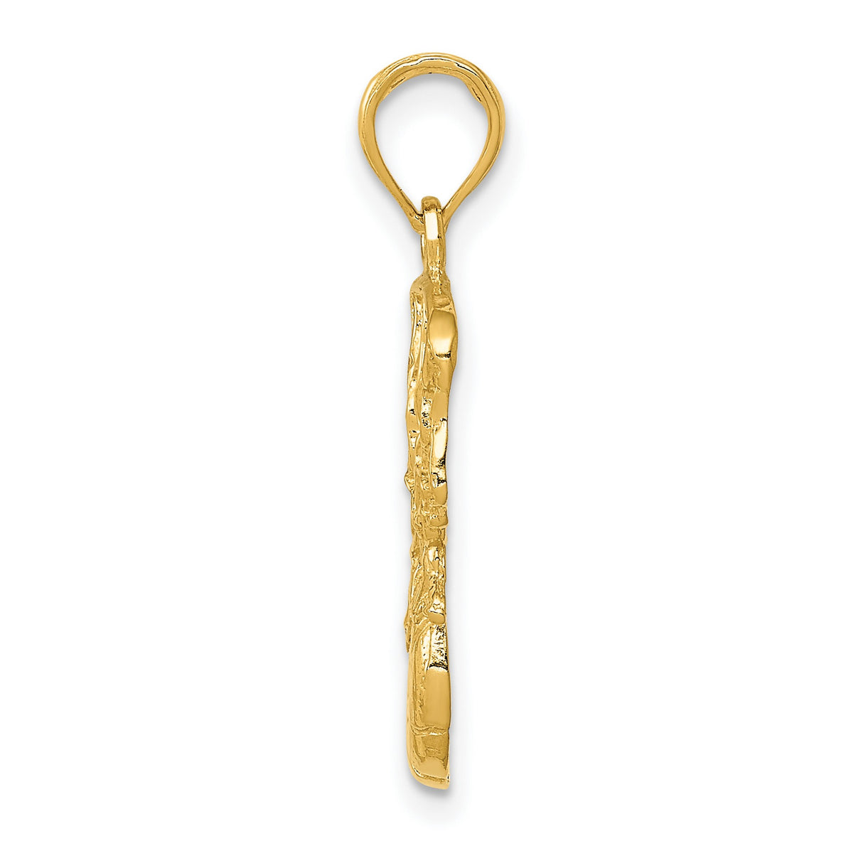 10k Yellow Gold Basketball Pendant with Hoop and Net Design, Urban Sports Style Charm