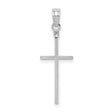 10k White Gold Cross Pendant with Sleek Minimalist Design for Men and Women