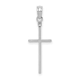 10k White Gold Cross Pendant with Sleek Minimalist Design for Men and Women