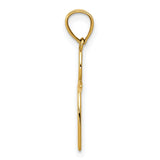 10k Yellow Gold Cross Pendant with Polished Marquise Openwork Design