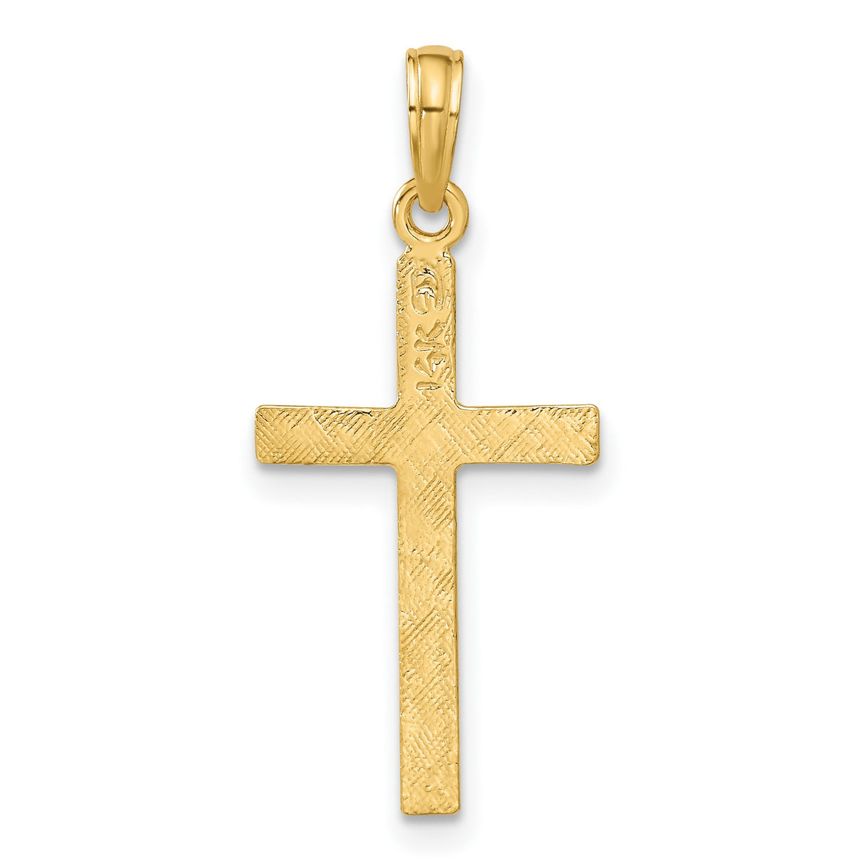 Latin Cross Charm Pendant in Real 10k Yellow Gold