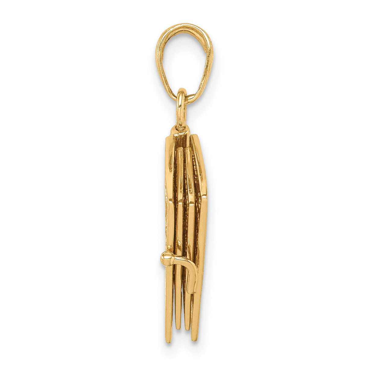 10k Yellow Gold Holy Bible Pendant, Religious Christian Scripture Charm for Women or Unisex Wear