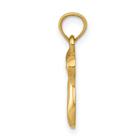 10k Yellow Gold Chai Pendant Featuring Hebrew Symbol for Life, Jewish Faith Amulet