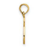 10k Yellow Gold Chai Pendant with Hebrew Life Symbol Cut-Out Design, Jewish Religious Charm