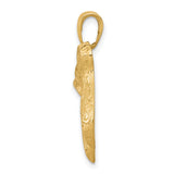 10k Yellow Gold Chai Pendant with Ornate Detailing, Jewish Hebrew Symbol Charm