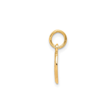 10k Yellow Gold Double Heart Pendant with Rose Border and You and Me Forever Engraving