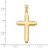 Cross Charm Pendant in Real 10k Yellow Gold