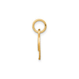 10k Yellow Gold Double Heart Pendant with Intertwined Open Hearts, Polished and Textured Design