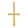 Cross Charm Pendant in Real 10k Yellow Gold