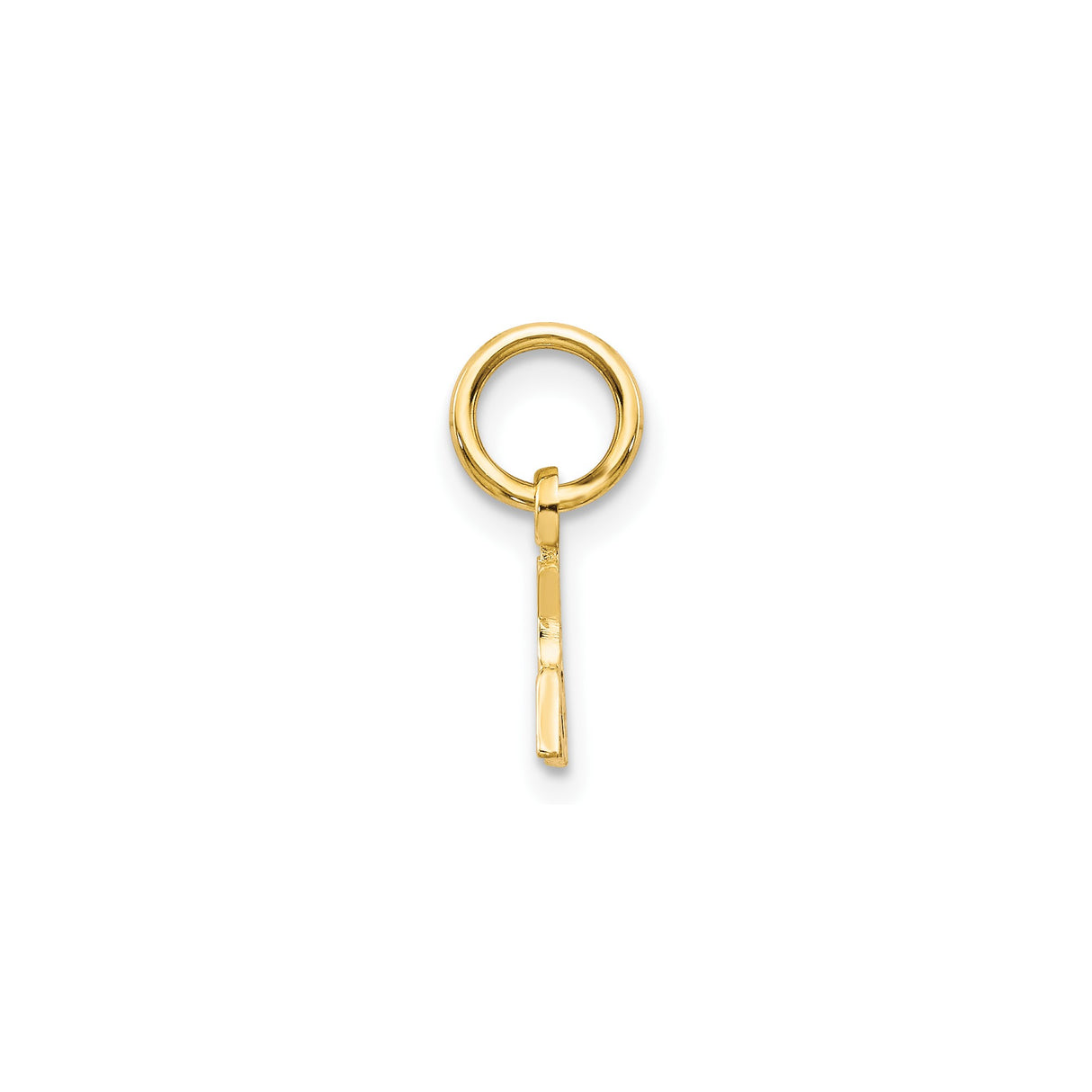 10k Yellow Gold Heart Cutout Pendant with I Love My Grandma Text, Sentimental Family Charm