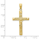 10k Yellow Gold Crucifix Cross Pendant with INRI Jesus Design for Men and Women