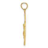 10k Yellow Gold Crucifix Pendant with Jesus Figure, Religious Latin Cross Charm Jewelry