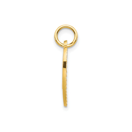 10k Yellow Gold Heart Pendant with Super Mom Script, Sentimental Mothers Jewelry Charm