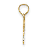 10k Yellow Gold Pendant with Heart, God Loves You Christian Charm, Religious Inspirational Jewelry