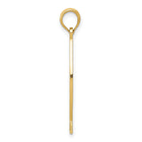 10k Yellow Gold Ichthys Fish Pendant with Jesus Name, Christian Religious Charm