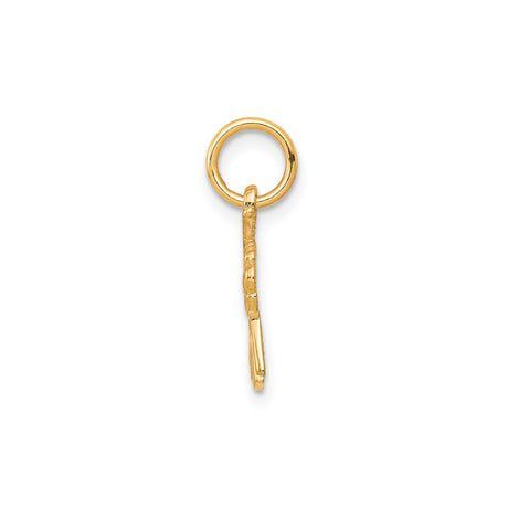 10k Yellow Gold Mom Pendant with Two Flowers, Sentimental Floral Charm for Women