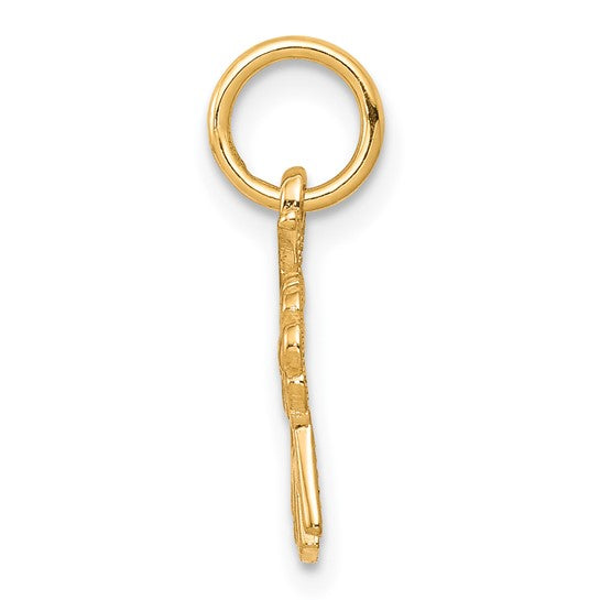 10k Yellow Gold Mom Pendant with Two Flowers, Sentimental Floral Charm for Women