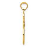 10k Yellow Gold Cross Pendant with Ribbon and Infinity Design for Men and Women